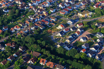 New development area K2 in Kandel in the state Rhineland-Palatinate, Germany seen from a drone
