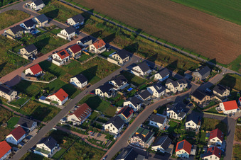 Aerial view of New development area K2 in Kandel in the state Rhineland-Palatinate, Germany