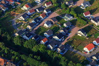 Oblique view of New development area K2 in Kandel in the state Rhineland-Palatinate, Germany