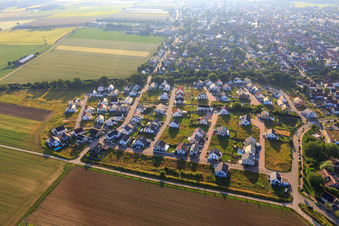 Drone image of New development area K2 in Kandel in the state Rhineland-Palatinate, Germany