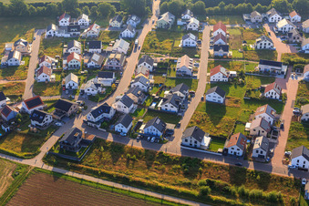 New development area K2 in Kandel in the state Rhineland-Palatinate, Germany seen from a drone