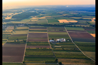 Aerial view of Farmer's Garden in Winden in the state Rhineland-Palatinate, Germany