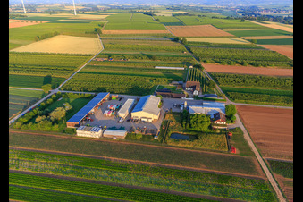 Farmer's Garden in Winden in the state Rhineland-Palatinate, Germany seen from above