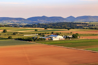 Aerial photograpy of Farmer's Garden in Winden in the state Rhineland-Palatinate, Germany