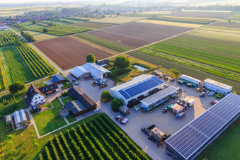 Oblique view of Farmer's Garden in Winden in the state Rhineland-Palatinate, Germany