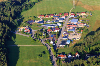 Siemensstraße industrial estate with Albrecht GmbH and THS-Transformatoren Franz Hölsch GmbH in the district Schörzingen in Schömberg in the state Baden-Wuerttemberg, Germany