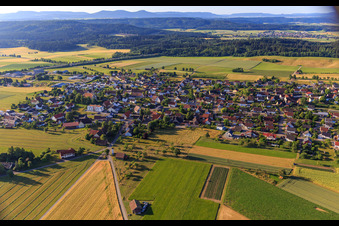 Village view from the northwest in the district Irslingen in Dietingen in the state Baden-Wuerttemberg, Germany