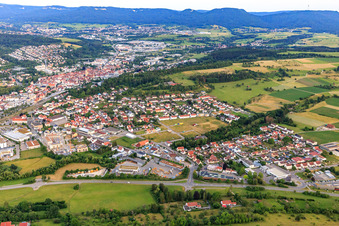 City view from the northwest in Balingen in the state Baden-Wuerttemberg, Germany