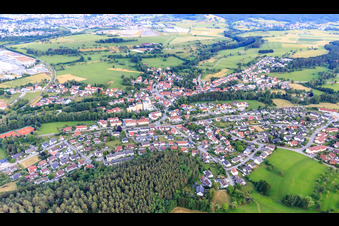 View from the north in the district Endingen in Balingen in the state Baden-Wuerttemberg, Germany