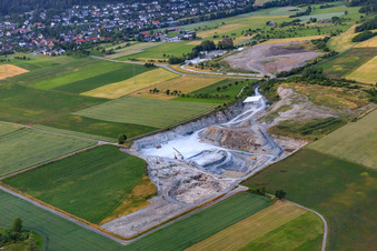 Bantle gypsum quarry Dietingen-Böhringen and Gfrörer gravel works in the district Trichtingen in Epfendorf in the state Baden-Wuerttemberg, Germany