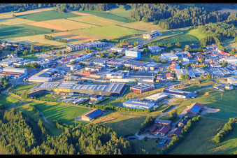 Gewerbestraße industrial area with Stein Automation GmbH & Co. KG, TOURATECH GmbH, Joh. Nep. Jerger GmbH & Co. KG and Stein Automation GmbH & Co. KG in Niedereschach in the state Baden-Wuerttemberg, Germany