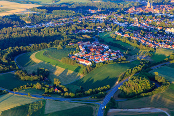 New development area Hegneberg (Überlinger Straße) from the northwest in Rottweil in the state Baden-Wuerttemberg, Germany