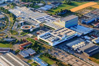 Heinrich-Blickle-Straße industrial park with chefbeschlag GmbH, MAFU Group, and Blickle Räder+Rollen GmbH u. Co. KG in Rosenfeld in the state Baden-Wuerttemberg, Germany