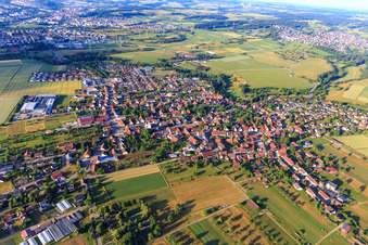 Overview of towns from the north in the district Ostdorf in Balingen in the state Baden-Wuerttemberg, Germany