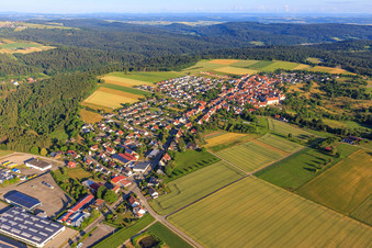 Overview of the town from the east in the district Binsdorf in Geislingen in the state Baden-Wuerttemberg, Germany