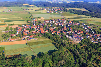 Village view from the east in the district Bickelsberg in Rosenfeld in the state Baden-Wuerttemberg, Germany