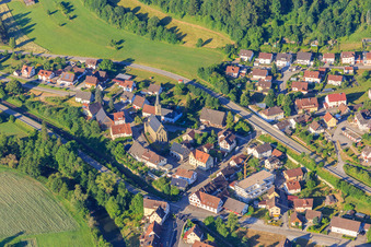 St. Silvester Church in the village center in the district Altoberndorf in Oberndorf am Neckar in the state Baden-Wuerttemberg, Germany