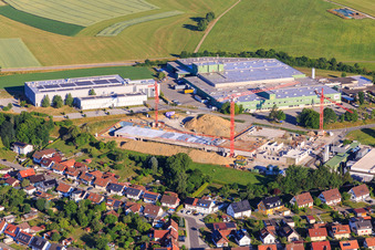 Construction site for new building in Beffendorfer Straße, exeron GmbH and Mafell AG in the district Lindenhof in Oberndorf am Neckar in the state Baden-Wuerttemberg, Germany