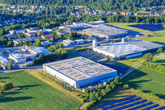 Oberwiesachstraße industrial area with SuperAlloy Manufaktur GmbH and Dobergo GmbH & Co. KG in the district Betzweiler in Loßburg in the state Baden-Wuerttemberg, Germany
