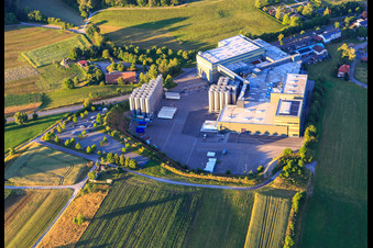 Aerial view of Sicht-pack Hagner GmbH in the district Hallwangen in Dornstetten in the state Baden-Wuerttemberg, Germany