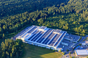 Aerial photograpy of Steel trading company Weinmann Aach AG in Dornstetten in the state Baden-Wuerttemberg, Germany