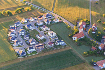 New development area Falkenweg at the Christuskirche in the district Tumlingen in Waldachtal in the state Baden-Wuerttemberg, Germany