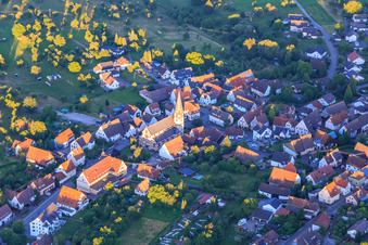 St. Agatha Church in the village center in the district Salzstetten in Waldachtal in the state Baden-Wuerttemberg, Germany