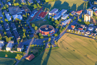 Round Hohenberghalle, Bishop Sproll Nursing Home and Bishop Sproll Nursing Home in Horb am Neckar in the state Baden-Wuerttemberg, Germany