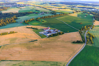 Aerial view of Ash farm by Krystyna Laskowski in Dornhan in the state Baden-Wuerttemberg, Germany