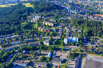 Residential development on Schwarzwaldstr in the district Saint Georgen im Schwarzwald in St. Georgen im Schwarzwald in the state Baden-Wuerttemberg, Germany