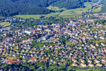 City view from the northeast in the district Saint Georgen im Schwarzwald in St. Georgen im Schwarzwald in the state Baden-Wuerttemberg, Germany
