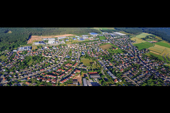 View of the town from the east in Mönchweiler in the state Baden-Wuerttemberg, Germany