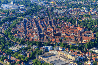 City center from the north in the district Villingen in Villingen-Schwenningen in the state Baden-Wuerttemberg, Germany