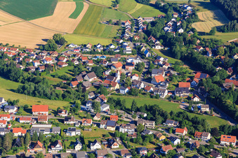 Village center with St. Otmar Church in the district Kappel in Niedereschach in the state Baden-Wuerttemberg, Germany