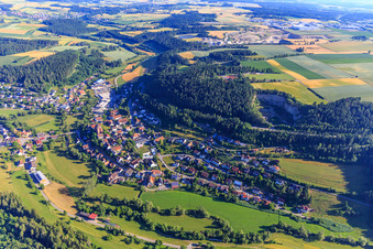 Village view from the south in the district Horgen in Zimmern ob Rottweil in the state Baden-Wuerttemberg, Germany