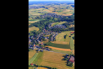 Village view from the south in the district Stetten in Zimmern ob Rottweil in the state Baden-Wuerttemberg, Germany