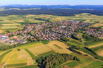 View of the town from the southwest in the district Waldmössingen in Schramberg in the state Baden-Wuerttemberg, Germany