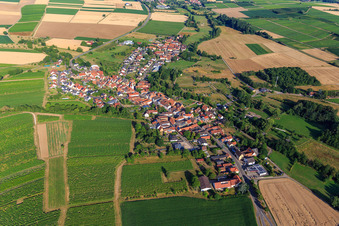 Village view from the east in Oberhausen in the state Rhineland-Palatinate, Germany