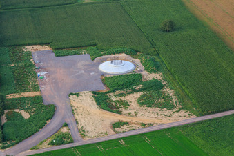 Foundation for new wind turbine for repowering the wind farm Minfeld in Minfeld in the state Rhineland-Palatinate, Germany