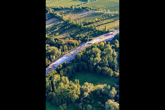 Permanent construction site for the four-lane expansion of the B10 in the district Godramstein in Landau in der Pfalz in the state Rhineland-Palatinate, Germany