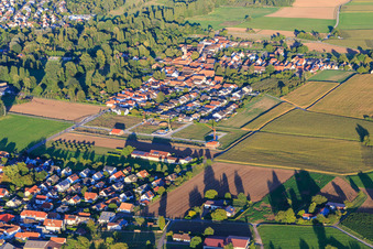 Development of the new development area Am Rosenberg and Im Niederfeld in the district Ingenheim in Billigheim-Ingenheim in the state Rhineland-Palatinate, Germany
