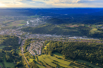 City view from the southeast in Merzig in the state Saarland, Germany
