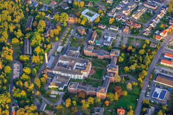 Aerial view of Klinikum Merzig non-profit GmbH from Norden in Merzig in the state Saarland, Germany