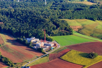 Caritas Hospital Lebach with construction site for expansion in Lebach in the state Saarland, Germany