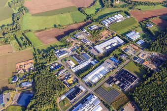 Grafenwald Industrial and Commercial Park with Rüggeberg GmbH & Co. KG, August, Eu-Rec GmbH and PaX Fenster Hermeskeil GmbH in Hermeskeil in the state Rhineland-Palatinate, Germany