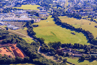 Ultralight airfield at the La Motte event site in Lebach in the state Saarland, Germany