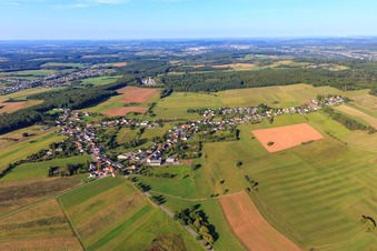 From the east in the district Falscheid in Lebach in the state Saarland, Germany