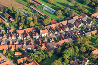 Rue des Églises in Seebach in the state Bas-Rhin, France