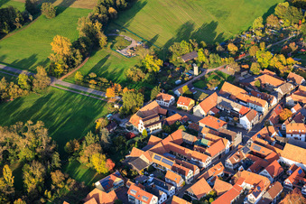 Main Street x Upper Lane in Steinweiler in the state Rhineland-Palatinate, Germany