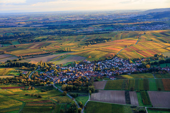 From the north in Göcklingen in the state Rhineland-Palatinate, Germany